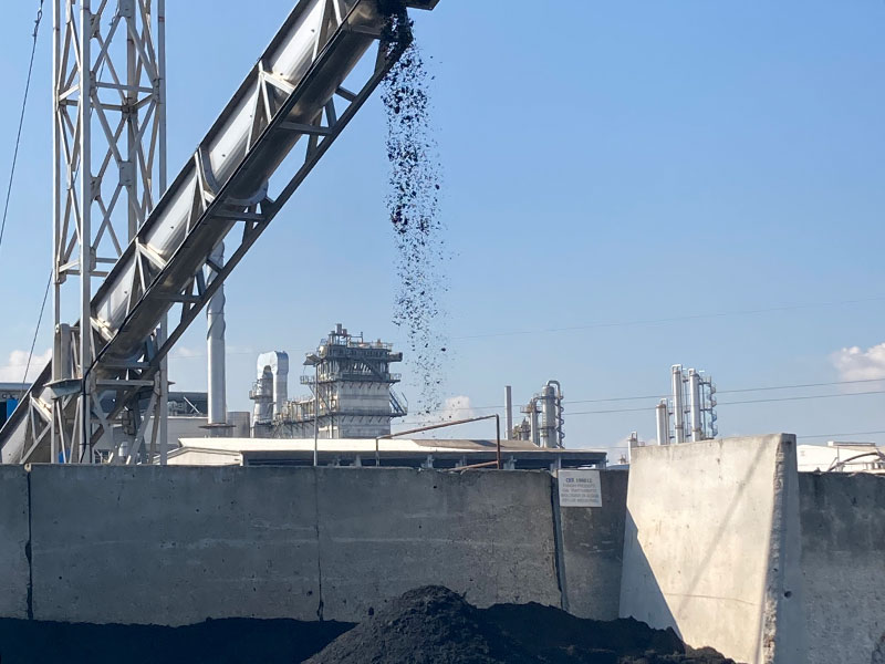 Parte del processo per il trattamento dei fanghi